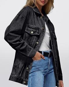 Winter Outdoor Breathable Elongated Oversized Black <b>Canvas</b> Casual Hip Hop Hooded Quilted Plus Size Fashion Vintage Washed Denim - Product Image 5