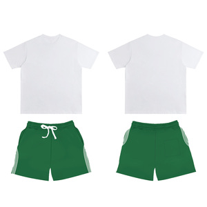 Conjunto de pantalones cortos de talla grande para hombre, camiseta de verano, traje deportivo informal para hombre, pantalones cortos de manga corta, dos piezas para hombre - Product Image 3