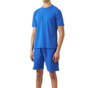 Conjunto Deportivo Informal de Verano para Hombre, Pantalones Cortos Transpirables, Camiseta de Manga Corta 100% Algodón de Secado Rápido, Conjunto de 2 Piezas - Product Image 1