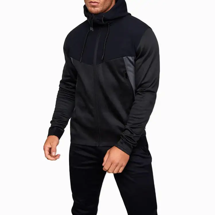 Custom Trainingspak Full-Up Jack Heren Trainingspak Jogging Aan De Zijkant Gestreept Slim Fit Trainingspak Groothandel