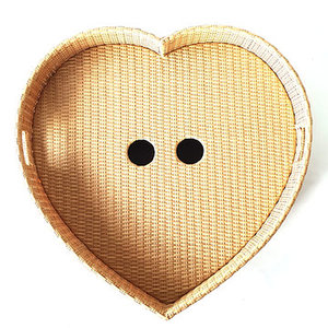 Plateau flottant de service de piscine en rotin PE tissé en forme de coeur du Vietnam - Product Image 3