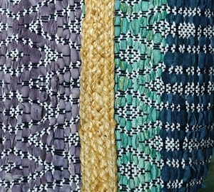 Sac fourre-tout bohème en jute tressé pour femme, couleur unie, motif croisé, écologique, fait main, pour l'été, à porter à l'épaule, ouvert, pour usage quotidien et voyage - Product Image 3