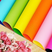 Rouleaux et feuilles de papier synthétique vierge pour fleuriste, imprimés sur mesure en résine, imperméables, recyclables, non toxiques, de qualité alimentaire, à une face