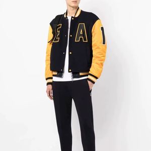 Chaquetas Universitarias para Hombre Talla Grande, Chaquetas Casuales con Mangas de Cuero de Oveja, Chaquetas Modernas para Hombre - Product Image 2