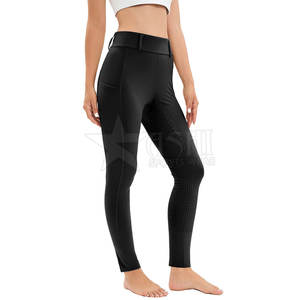Meilleurs leggings équestres pour femmes culottes en maille panneau design anti-dérapant leggings serrés d'équitation en silicone - Product Image 2