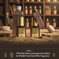 2*5ml Perfume en Roll-On con Aroma Amaderado Fresco, Concentrado, Sin Alcohol, Sets de Viaje y Mini Fragancias para Mujer, Botella de Vidrio, El Nabil