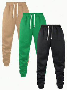 Pantalon de jogging en polaire de haute qualité pour hommes, nouveau style de vêtements de rue en coton polyester de couleur unie, vêtements de sport imprimés unisexes d'été - Product Image 2