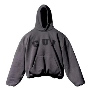 Conjuntos de Sudadera con Capucha y Pantalones de Chándal Cortos Acampanados de Forro Polar Grueso de Alta Calidad para Hombre, Estilo Urbano de Invierno, Teñido Liso Sólido - Product Image 4