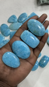 Venta al por mayor de hemimorfita natural azul cielo personalizada de alto grado, cabinas traseras planas sueltas, joyería personalizable certificada por terceros - Product Image 3