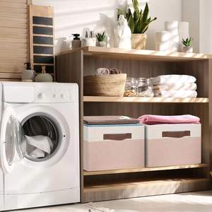 Caja de almacenamiento plegable multifunción de Vietnam, organizador de tela no tejida personalizado con asas para uso en armario - Product Image 1