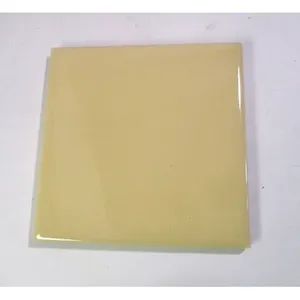 กระเบื้องโมเสค4-3/8 \\ "สแควร์กลอสเหลืองมัสตาร์ดกระเบื้องเซรามิกติดผนังอุปกรณ์ตกแต่งสไตล์1950วินเทจ - Product Image 1