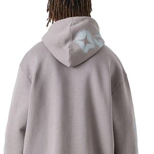 Térmica de fabricación personalizada bordado hombres 400gsm 500gsm peso pesado sin cuerda doble capa Cropp oversize heavyweight HOODIE - Product Image 3