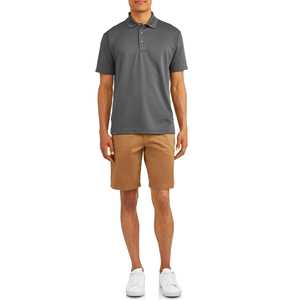 T-Shirt Polo de Golf pour Homme Nouveau Design Unisexe Manches Courtes Couleur Unie Tricoté Survêtement Respirant Anti-Rides Blanc - Product Image 1