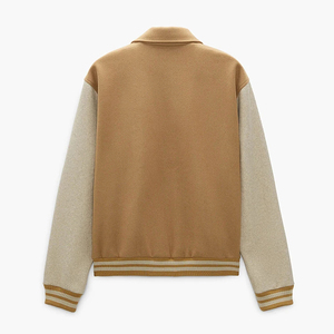 แจ็คเก็ตวาร์ซิตี้แบบมีซับในสำหรับผู้ชาย ออกแบบเองได้ สไตล์ปากีสถาน แจ็คเก็ตเลตเตอร์แมนสำหรับโรงเรียนมัธยมและมหาวิทยาลัย แจ็คเก็ตเบสบอล ผ้าฝ้าย 100% - Product Image 6