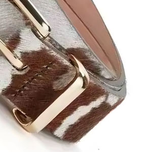 2026 Handcrafted <b>Tan</b> Cowhide Leather <b>Belt</b> Top Grain Genuine Leather Cowboy <b>Belt</b> with Copper Buckle High Quality - Product Image 6