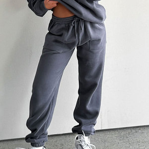 Pantalones de chándal de algodón pesado personalizados French Terry Joggers con bordado, ropa de calle unisex de fábrica OEM. - Product Image 5