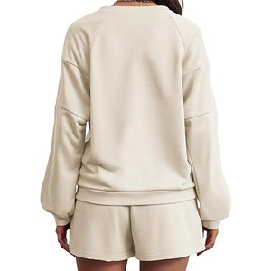 Usaze Thể Thao Tùy chỉnh hàng đầu bodysuit axit rửa đau khổ áo và quần short thiết lập hai mảnh đặt phụ nữ quần áo - Product Image 3