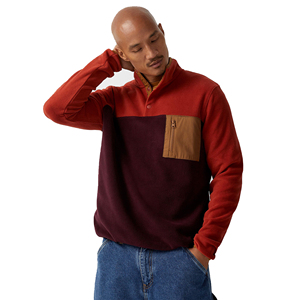 Sudadera de cuello alto con botones a presión para hombre, ropa de invierno cómoda y cálida, personalizada, de tela, alta calidad, precio bajo - Product Image 1