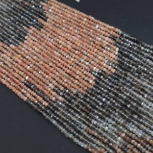 Cuentas sueltas de Rondelle facetadas de piedra lunar Goldensheen de la mejor calidad, 3,5-4,5mm, nueva tendencia, cuentas para hacer joyas de moda - Product Image 3