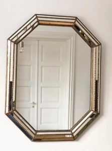 Large Vintage Venetian <b>Octagonal</b> <b>Mirror</b> - Product Image 3