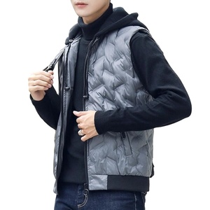 Blouson bombardier sans manches de haute qualité pour hommes style tendance avec col montant pour l'hiver vente en gros sur mesure - Product Image 1