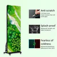 Écran d'affichage numérique portable à LED pliable pour intérieur P1.2 P1.5 P1.8 P2.5, mur vidéo, miroir de fitness sur pied