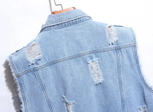 Nouveau gilet en jean pour homme, 100% coton, style tendance, veste sans manches, vêtement décontracté, prix abordable, personnalisable - Product Image 3