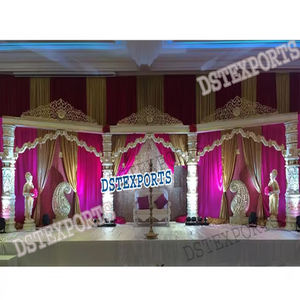 Elegante Devdas Pilar Boda Etapa Asiática Boda Etapa Fabricantes Matrimonio Recepción Etapa Decoración - Product Image 1