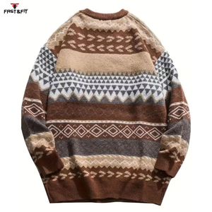 Suéter de punto de Cachemira de lana para exteriores de invierno transpirable informal con logotipo de diseño personalizado para hombre - Product Image 2