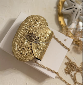 Bolso de mano de noche plateado tallado en acero para mujer de alta calidad, bolso de hombro, monedero cruzado para uso en fiestas - Product Image 4