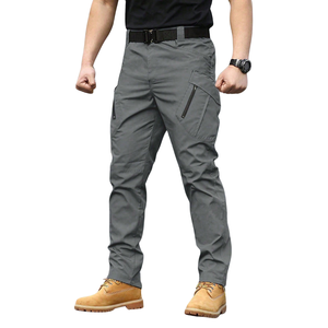 Mens Outdoor <b>Cargo</b> <b>Work</b> <b>Pants</b> 100% Cotton Mid Waist Lightweight Multi Pocket Hiking Straight Fit Durable Daily Wear Brown - Product Image 1