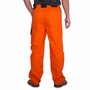 Pantalon de sécurité Cargo Orange blanc haute visibilité pour hommes OEM bande réfléchissante vêtements de travail pantalon de Construction Durable respirant - Product Image 6