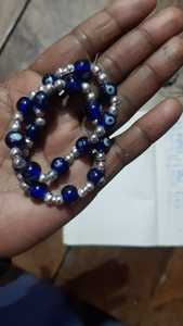 Pulseras de cuentas de cristal con tema de ojo hechas a medida Color azul para diseñadores y tiendas de joyas - Product Image 4