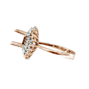 Bijoux fins, design vintage, haute qualité, or rose massif 18 carats, diamant véritable, forme classique, bague de fiançailles, bague de mariage, cadeau - Product Image 2