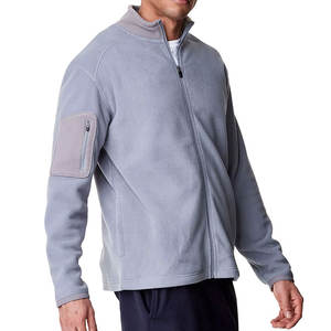 Chaqueta Táctica de Forro Polar Gris Acero para Hombre |   Capa Intermedia de Rendimiento Térmico de 330 GSM |   Ropa de Abrigo de Exportación de Fábrica OEM - Product Image 6