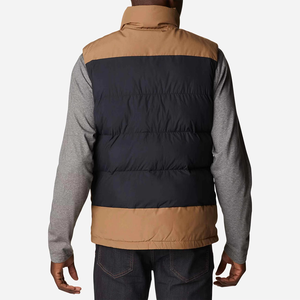 Veste sans manches à capuche matelassée pour homme avec logo personnalisé OEM, en polyester respirant, coupe-vent, techniques de lavage, pour l'hiver - Product Image 2