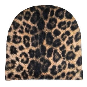 Bonnet en tricot jacquard à la mode pour femmes Bonnet imprimé sur toute la surface avec logo Fabricant de bonnets personnalisés à sublimation - Product Image 2