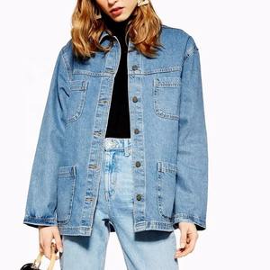 Chaqueta vaquera para mujer, prendas de vestir informales para mujer, chaqueta vaquera de otoño, abrigo abotonado, chaqueta vaquera de gran tamaño - Product Image 1