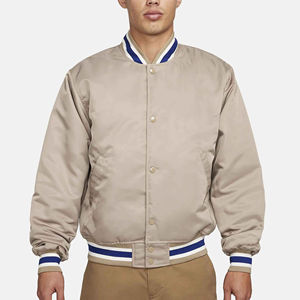 Blouson Bomber en Satin Personnalisé Neuf de Marque Hiver, Taille Plus, Lettre Homme, Personnalisé, Vente en Gros, Blouson Bomber pour Homme 2025 - Product Image 1