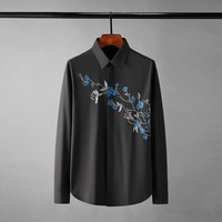 Chemise à manches longues en toile unie pour homme, nouveau design, logo personnalisé, respirante, coupe classique, décontractée
