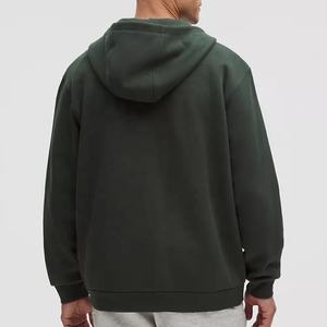 Sweat à capuche ras du cou en gros coton personnalisé broderie impression sweats à capuche poids lourd vierge surdimensionné hommes sweats à capuche - Product Image 2