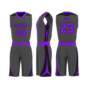 Uniformes de Baloncesto Personalizados al por Mayor con Impresión por Transferencia de Calor, Malla Transpirable, Tallas Grandes, Secado Rápido, Ropa Deportiva 100% Poliéster - Product Image 4