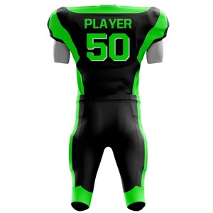 Maillots et pantalons sublimés de haute qualité à manches courtes dernier style uniforme en gros ensemble d'uniformes de football américain personnalisé - Product Image 6