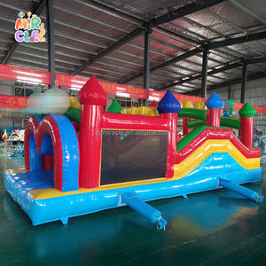 Chateau gonflable commercial combo avec toboggan et parcours obstacles pour location et evenements - Product Image 3