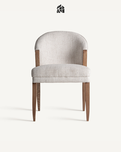 Chaise de salle à manger Arveliona en teck massif de qualité supérieure, design moderne du milieu du siècle, fabrication artisanale, mobilier de salle à manger de luxe, microfibre - Product Image 3