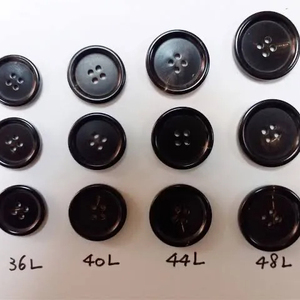 Bouton en corne naturelle pour blazer, costume, veste de sport, uniforme, veste, 4 trous, bouton en corne marron au prix direct d'usine - Product Image 2
