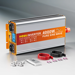 Inversor de Onda Sinusoidal Pura HOULI de 4000W |   12V/24V CC a 220V CA |   Convertidor de Energía para Camiones y Autocaravanas con Pantalla LCD y Control Remoto - Product Image 3