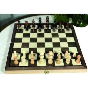 Новейший дизайн, элегантный деревянный складной Шахматный набор ручной работы, Высококачественная шахматная доска с магнитными деталями, портативный игровой набор