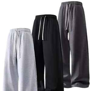 2025 OEM High Quality Vintage Sweatpants 100% Cotton French Terry Sweatpants <b>Men</b> Wide Leg <b>Loose</b> Fit <b>Trouser</b> - Product Image 5