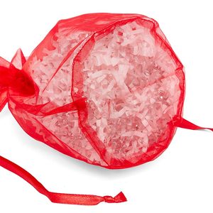 Round Wide Flat Bottom Organza Gift Bags - Product Image 2